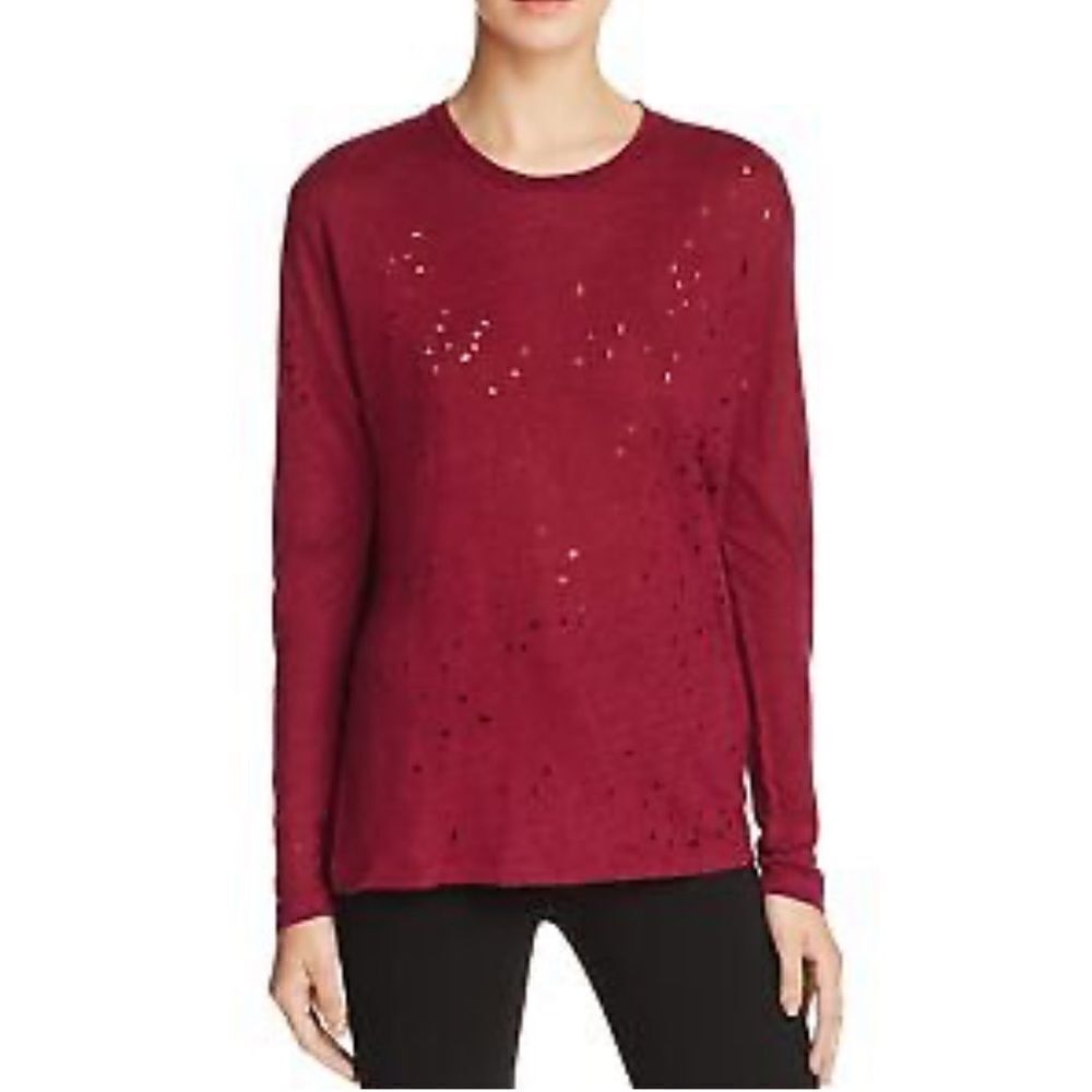 IRO Distressed Pullover Sweater Knit Top